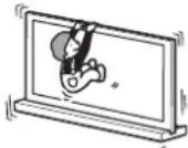 SONY SU40NX1 - Ikke len deg på eller heng fra TV-en\ när den er montert på TV-stativet. - 1