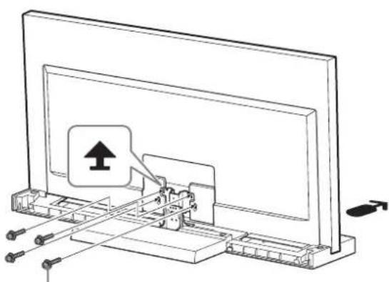 SONY SU40NX1 - A négy nyak-rögzító csavarral (PSW5 × 16) fekete (mellekelve) rögzítse a TV-t a TV-àllványhoz. - 1