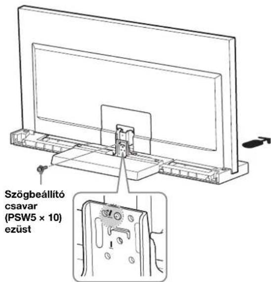 SONY SU40NX1 - A szögbeallíto csavarokkal (PSW5 × 10) ezüst (mellekelve) biztosítsa a TV-t és a TV-allyványt. - 1