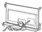 SONY SU40NX1 - Zorg ervoor dat het netsnoor en de verbindingskabel nichtbeklemd raken. - 1
