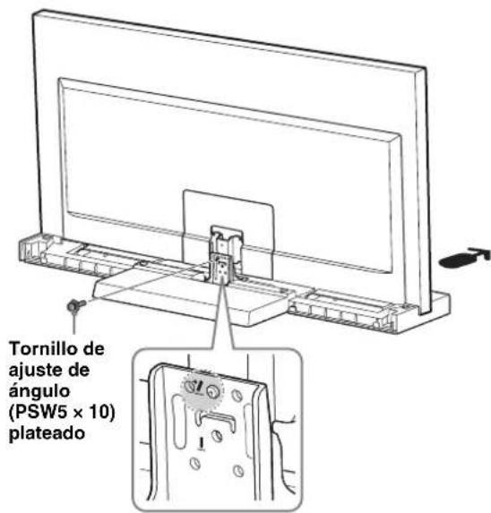 SONY SU40NX1 - Fije el televisor y el soporte para TV contips del tornillo de ajuste de angulo (PSW5 x 10) plateau (suministrado). - 1