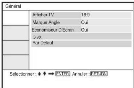 SONY DVPFX825 - Appuyez sur ↑/↓ pour sélectionner « Reglage » et appuyez sur ENTER. - 1