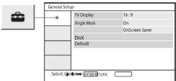 SONY DVPFX825 - Settings for the Display (General Setup) - 1