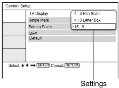 SONY DVPFX825 - Press ↑/↓ to select an item, then press ENTER. - 1