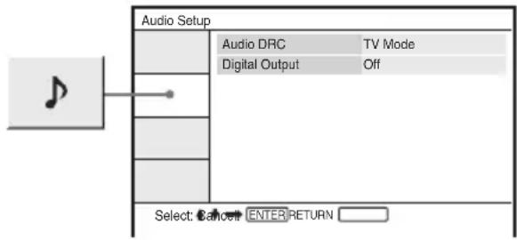 SONY DVPFX825 - Settings for the Sound (Audio Setup) - 1