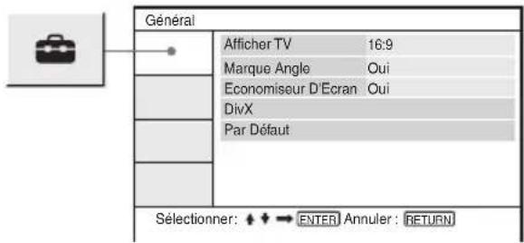 SONY DVPFX825 - Paramètres de l'affichage (Général) - 1