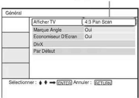 SONY DVPFX825 - Appuyez sur ↑/↓ pour sélectionner un réglage et appuyez sur ENTER. - 1
