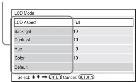SONY DVPFX735 - Press ↑/↓ to select “LCD Mode” and press ENTER. - 1