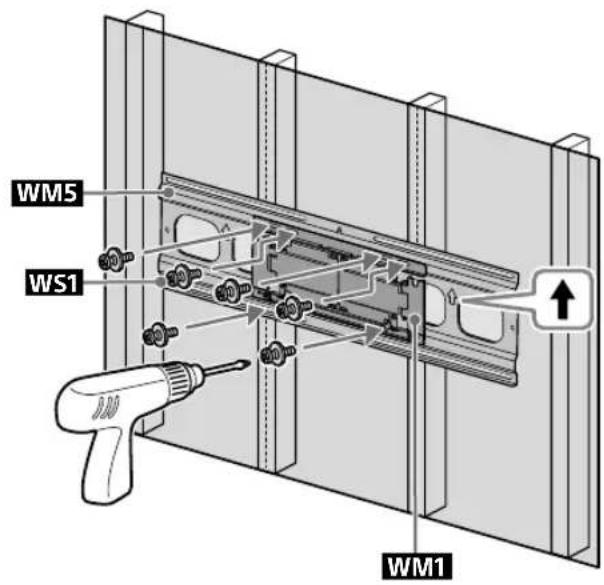 SONY SUWL830 - Attach WM1 to WM5 on the wall. - 1