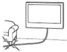 SONY SUWL830 - Evite que el cable de alimentación de ca o el cable de conexión queden atrapados. - 1