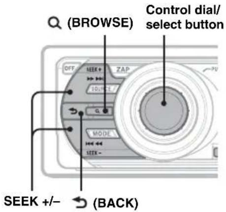 SONY CDXGT64UIW - Searching a track by name -Quick-BrowZer - 1