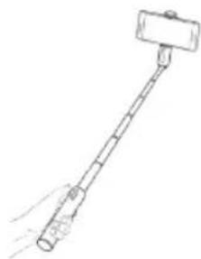 HUAWEI Selfie Stick - Stlacte tlaicidlo   vyplenia svetlon   (volitefné) - 2
