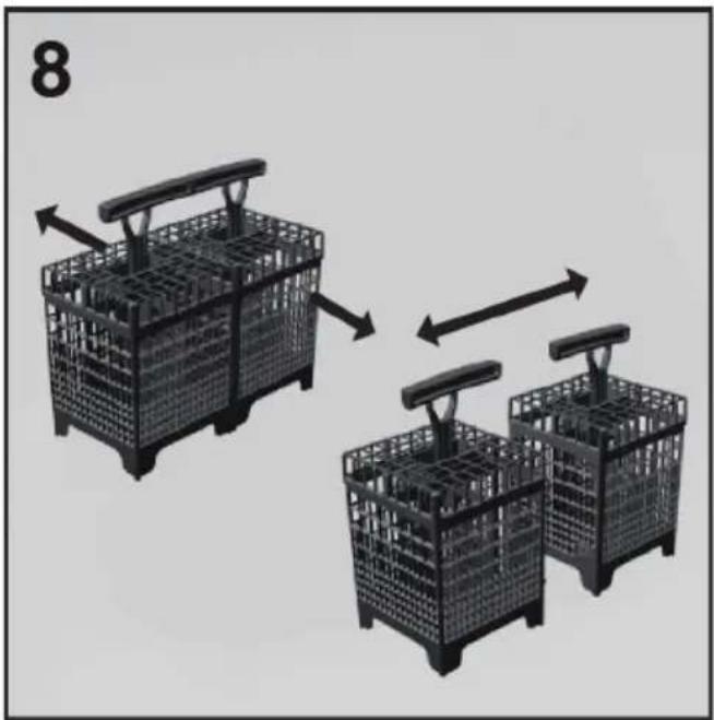 HOOVER HDISH 700 HDIN 4S613PS80 - Panier à couverts (fig. 8) - 1