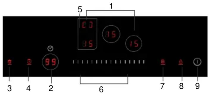 HOOVER HIE844SB1 - Bandeau de commandes - 1