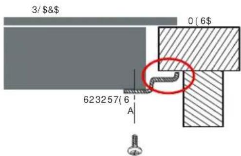 HOOVER HIE844SB1 - Ajuster la position des pattes de fixation - 2