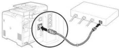 CANON imageCLASS MF729Cdw - Connect the LAN cable. - 1