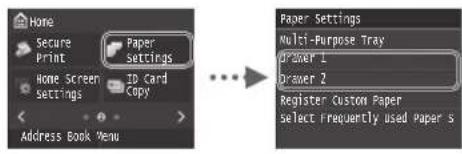 CANON imageCLASS MF729Cdw - Setting a Paper Size and Type - 1