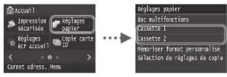 CANON imageCLASS MF729Cdw - Réglage du format et du type de papier - 1