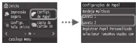CANON imageCLASS MF729Cdw - Configuração do:tamanho e do tipo de papel - 1