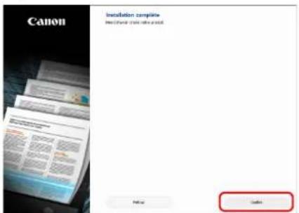 CANON imageFORMULA DRG2110 - Cliquez sur [Quitter] pour terminer l'installation des logiciels. - 1