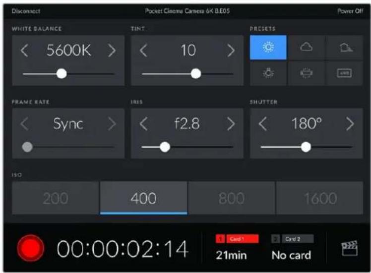 Blackmagic Design Pocket Cinema Camera 4K - Control de la CAMERA con la aplicacion Blackmagic Camera Control - 1