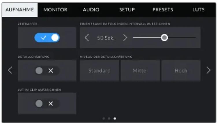 Blackmagic Design Pocket Cinema Camera 4K - AUFNAHME-Einstellungen Seite 3 - 1