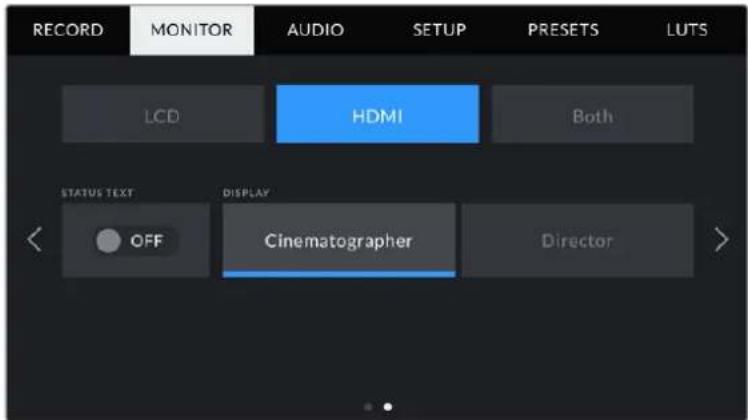 Blackmagic Design Pocket Cinema Camera 4K - HDMI Monitor Settings 2 - 1