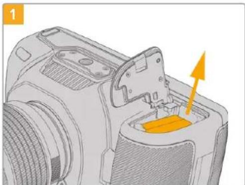 Blackmagic Design Pocket Cinema Camera 4K - Pour fixer la Blackmagic Pocket Camera Battery Grip : - 1