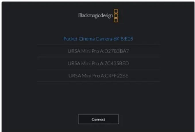 Blackmagic Design Pocket Cinema Camera 4K - To pair your camera with an iPad for the first time: - 1