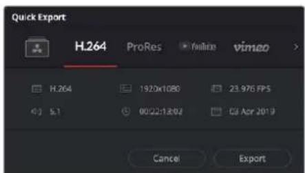 Blackmagic Design Pocket Cinema Camera 4K - To use Quick Export: - 1