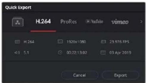 Blackmagic Design Pocket Cinema Camera 4K - Pour utiliser l'Exportation rapide : - 1