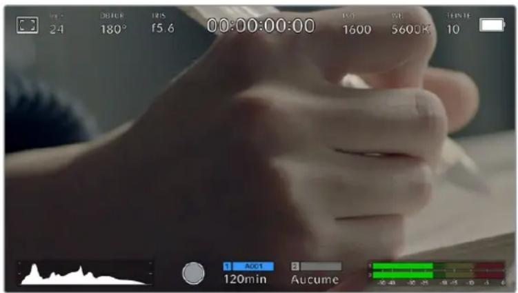 Blackmagic Design Pocket Cinema Camera 4K - Fonctionnalités de l'écran tactile - 1