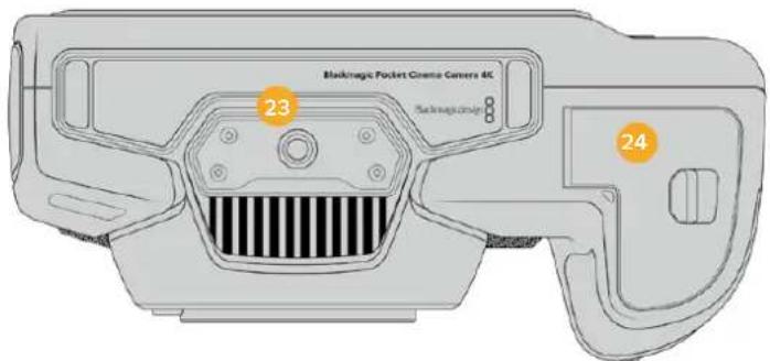 Blackmagic Design Pocket Cinema Camera 4K - Camera Underside - 1