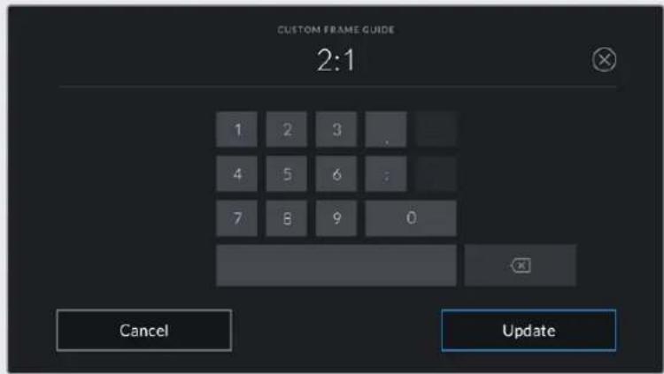 Blackmagic Design Pocket Cinema Camera 4K - Custom Frame Guide Ratio - 1