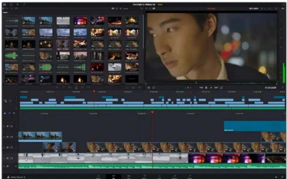 Blackmagic Design Pocket Cinema Camera 4K - Das Layout des Cut-Arbeitsraums - 1