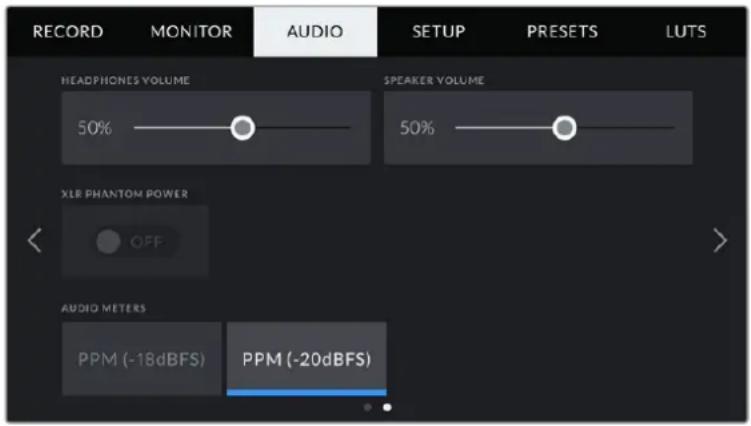 Blackmagic Design Pocket Cinema Camera 4K - Audio Settings 2 - 1