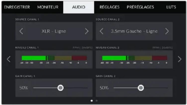 Blackmagic Design Pocket Cinema Camera 4K - Onglet Audio - Page 1 - 1