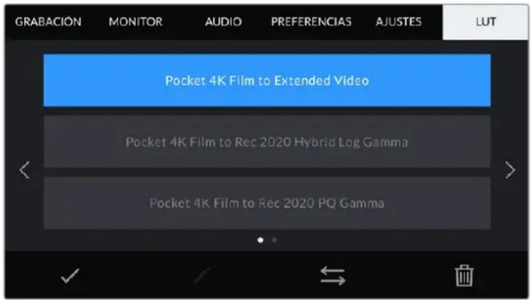 Blackmagic Design Pocket Cinema Camera 4K - Tablas de conversion tridimensionales - 1