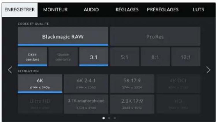Blackmagic Design Pocket Cinema Camera 4K - Menu de navigation - 1