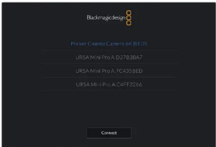 Blackmagic Design Pocket Cinema Camera 4K - Para vincular la CAMERA a un iPad por primera vez: - 1