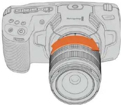 Blackmagic Design Pocket Cinema Camera 4K - To attach an EF mount or Micro Four Thirds lens: - 2
