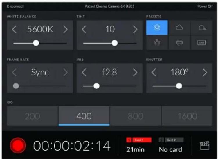 Blackmagic Design Pocket Cinema Camera 4K - Blackmagic Camera Control Appカ力メラをCNTロール - 1