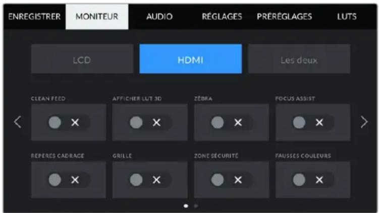 Blackmagic Design Pocket Cinema Camera 4K - Onglet Moniteur - Page 1 - 1