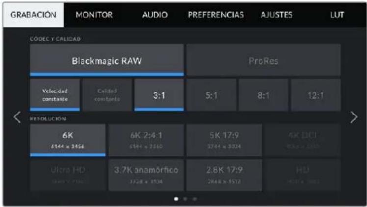 Blackmagic Design Pocket Cinema Camera 4K - Panel de options - 1