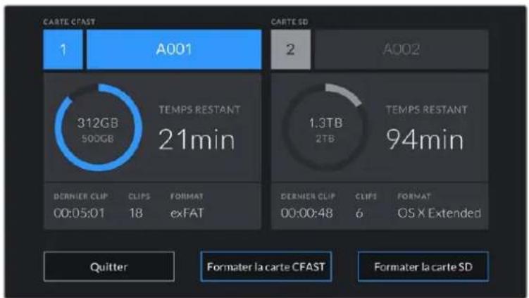 Blackmagic Design Pocket Cinema Camera 4K - Temps d'enregistrement restant - 2
