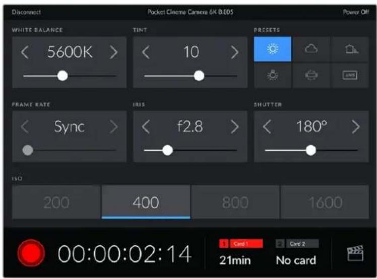 Blackmagic Design Pocket Cinema Camera 4K - Steuern der Kamera mit der Blackmagic Camera Control App - 1