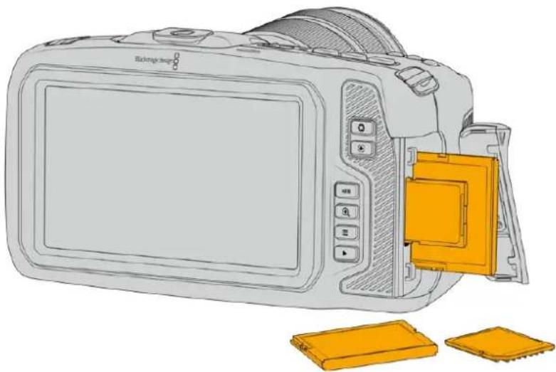 Blackmagic Design Pocket Cinema Camera 4K - Para Insertar una tarjeta CFast: - 5