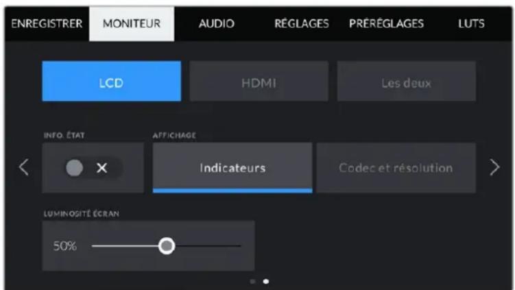 Blackmagic Design Pocket Cinema Camera 4K - Paramètre LCD de l'onglet Moniteur - Page 2 - 1