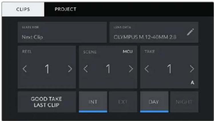 Blackmagic Design Pocket Cinema Camera 4K - 'Clip' metadata - 1