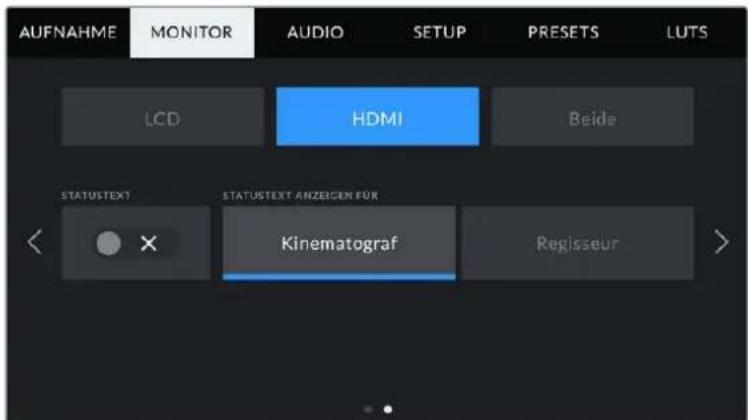 Blackmagic Design Pocket Cinema Camera 4K - MONITOR-Einstellungen „HDMI" Seite 2 - 1